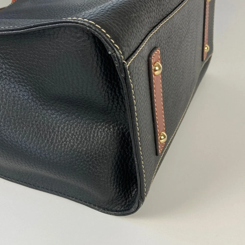 Dooney & Bourke Black Leather Janine Satchel Tote Bag
